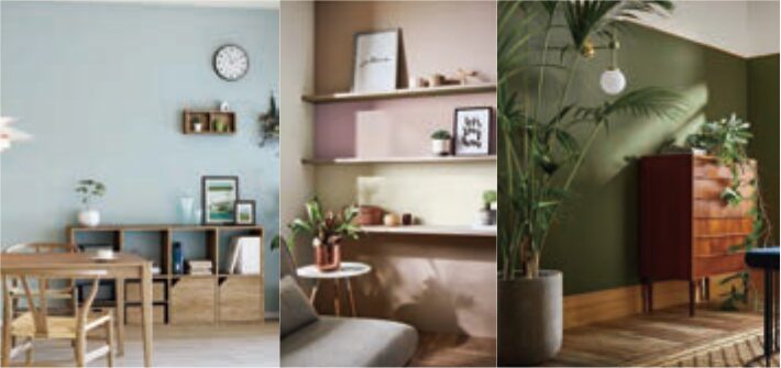 新築戸建てアクセントクロス貼付